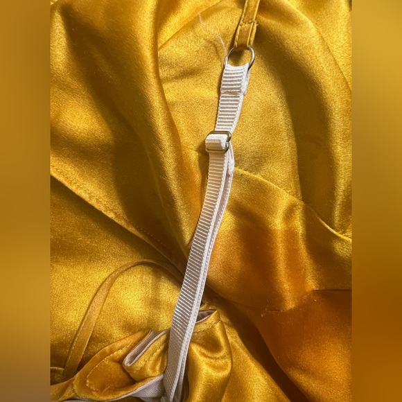 We Are HAH! Give it the slip golden midi slip dress; adjustable 🍝 straps; sz m - Picture 3 of 9